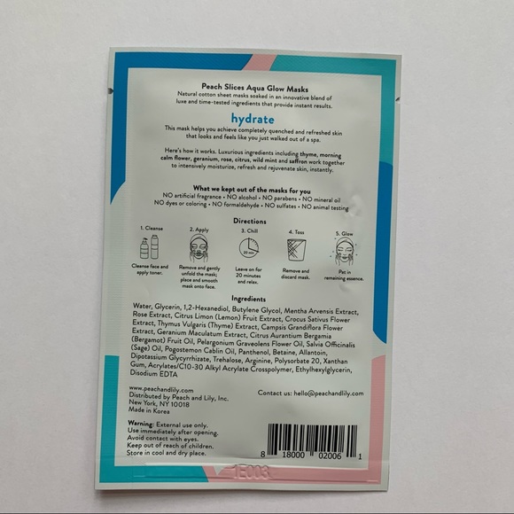 8 pack sheet face masks hydrate brighten renew personal care skincare spa new - Picture 4 of 11